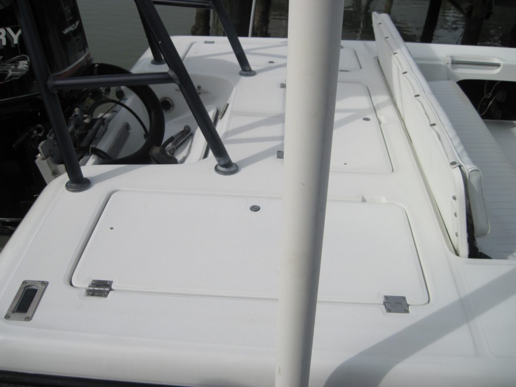 Boat hull after detailing at The Detail Depot in Clearwater FL