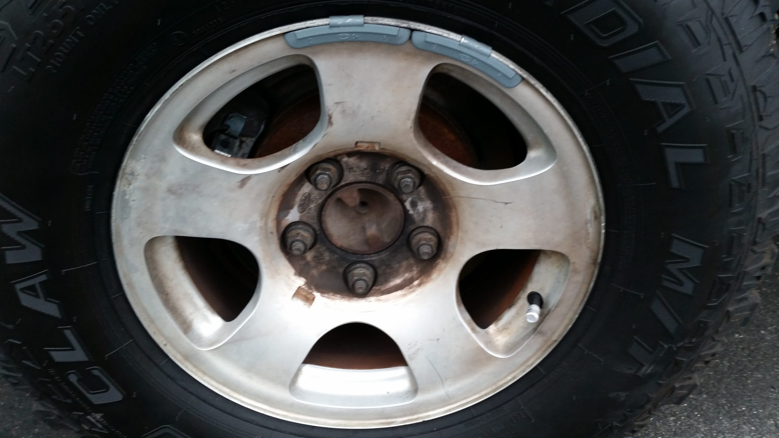 Rim before cleaning at The Detail Depot in Clearwater FL